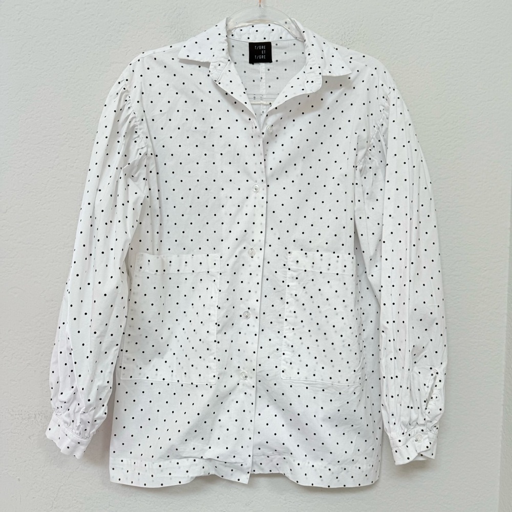 Et Tigre Button Down Shirt White Dot